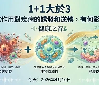 健康之音直播主題：1+1大於3（加成作用對疾病的誘發和逆轉，有何影響？）